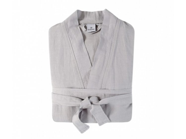 Халат-кимоно Barine. Лён+хлопок Serenity light grey