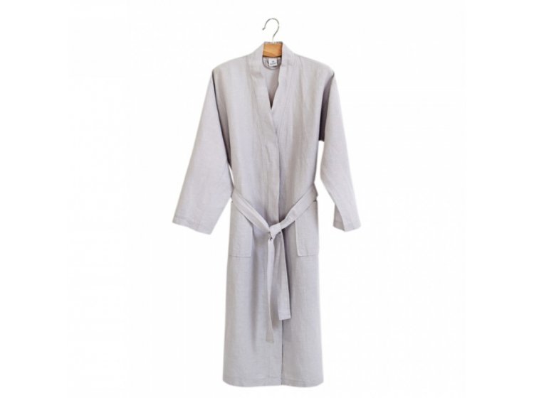 Халат-кимоно Barine. Лён+хлопок Serenity light grey