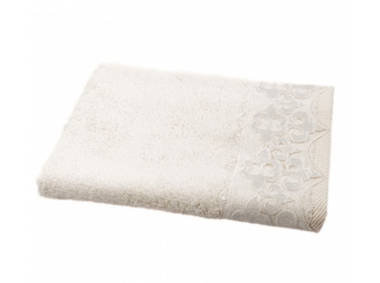 Полотенце бамбуковое Maxstyle. Damask кремового цвета