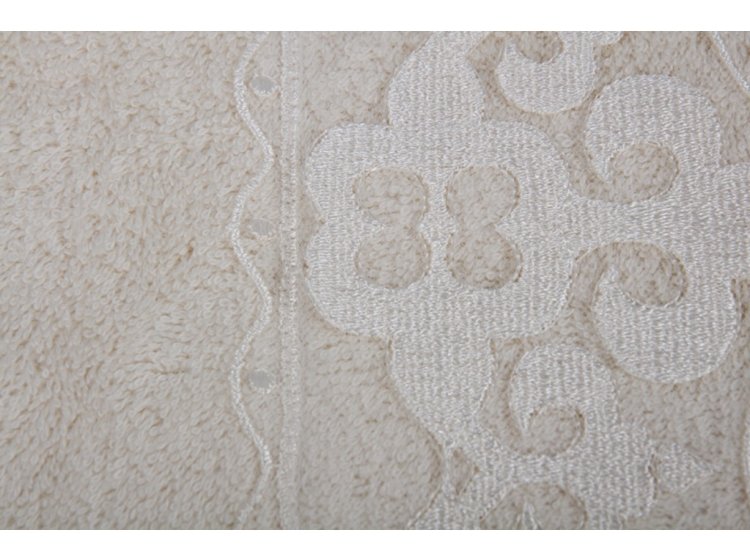 Полотенце бамбуковое Maxstyle. Damask кремового цвета