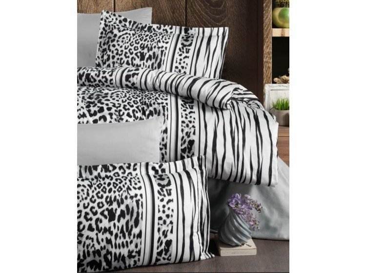 Постельное белье First Choice. Сатин Leopard Black