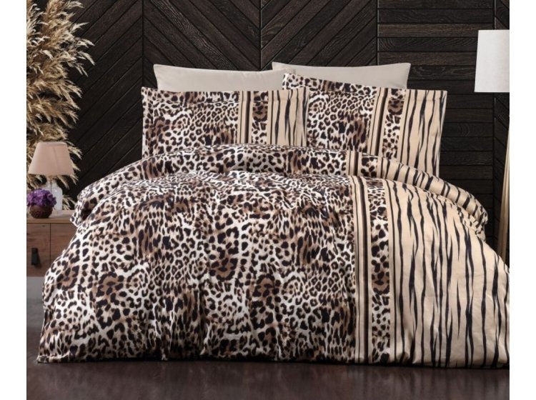 Постельное белье First Choice. Сатин Leopard Brown
