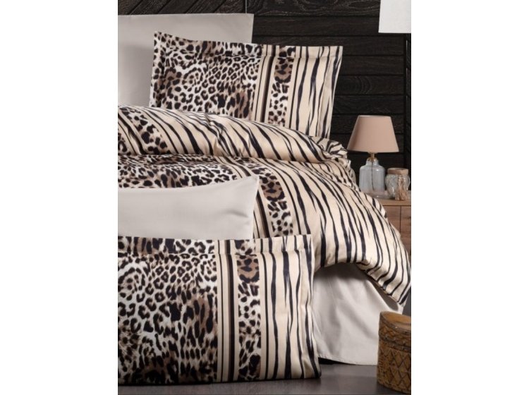 Постельное белье First Choice. Сатин Leopard Brown