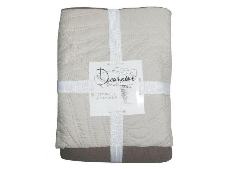 Покрывало Decorator. Листья бежевый/капучино 13-0607/17-0808