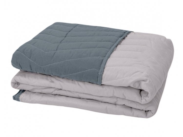 Покрывало стеганое ArCloud. ZigZag Porpoise+Steel Gray