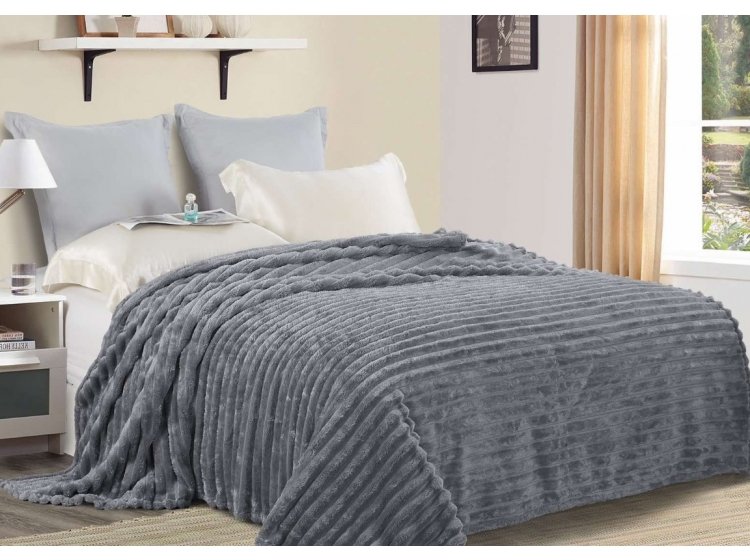 Плед Sofia. Велсофт микрофибра СПЛ-116 Полоска