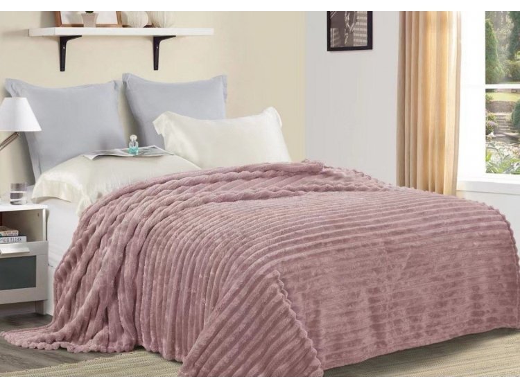 Плед Sofia. Велсофт микрофибра СПЛ-117 Полоска