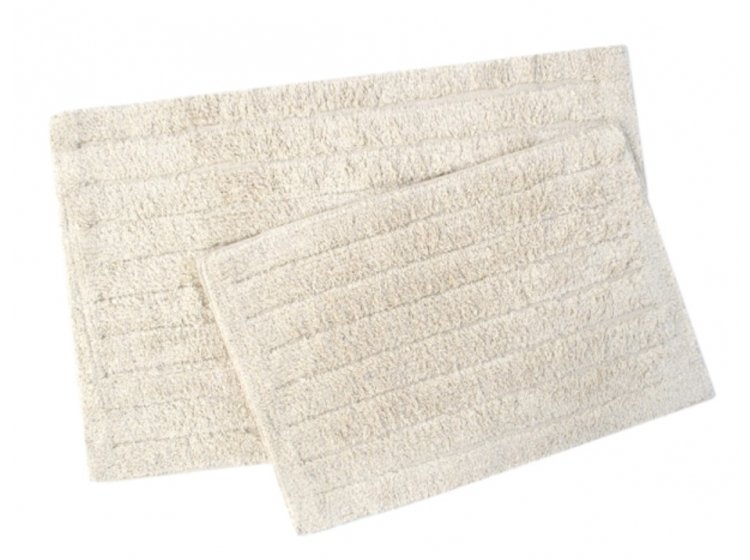 Набор ковриков Shalla. Хлопок Dax ekru молочного цвета