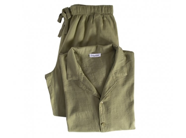 Пижама мужская Lotus Home. Porta оливкового цвета