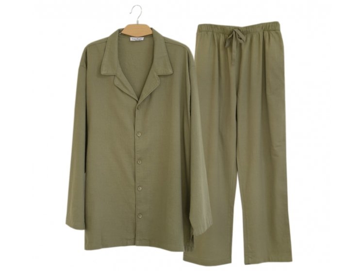 Пижама мужская Lotus Home. Porta оливкового цвета