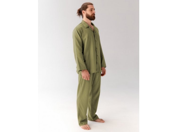 Пижама мужская Lotus Home. Porta оливкового цвета