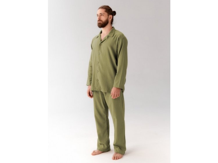 Пижама мужская Lotus Home. Porta оливкового цвета