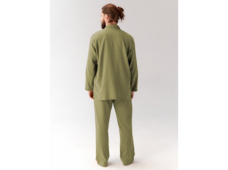 Пижама мужская Lotus Home. Porta оливкового цвета