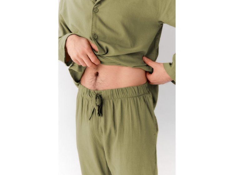 Пижама мужская Lotus Home. Porta оливкового цвета