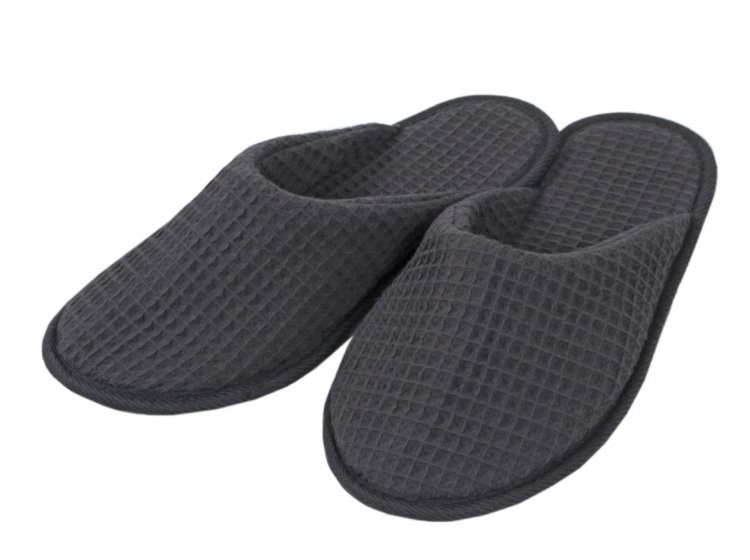 Тапочки вафельные Lotus Home. Waffle Antrasit