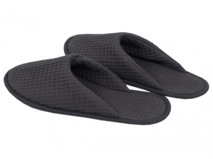 Тапочки вафельные Lotus Home. Waffle Antrasit