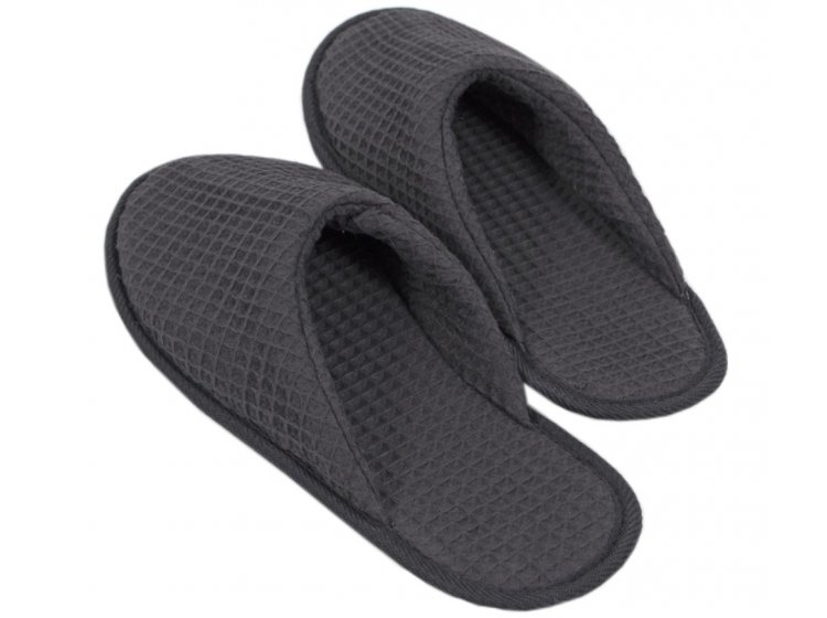 Тапочки вафельные Lotus Home. Waffle Antrasit