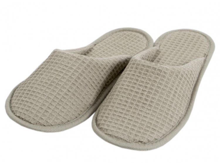 Тапочки вафельные Lotus Home. Waffle kahve