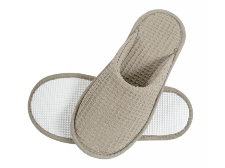 Тапочки вафельные Lotus Home. Waffle kahve