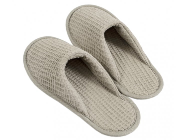 Тапочки вафельные Lotus Home. Waffle kahve