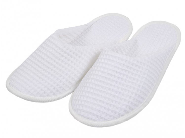 Тапочки вафельные Lotus Home. Waffle white
