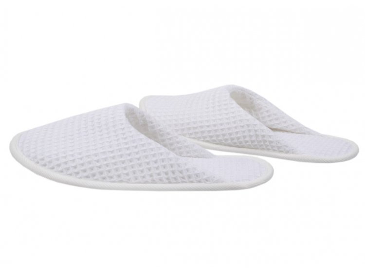 Тапочки вафельные Lotus Home. Waffle white