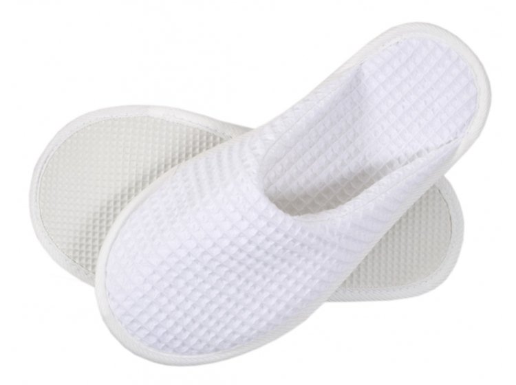 Тапочки вафельные Lotus Home. Waffle white
