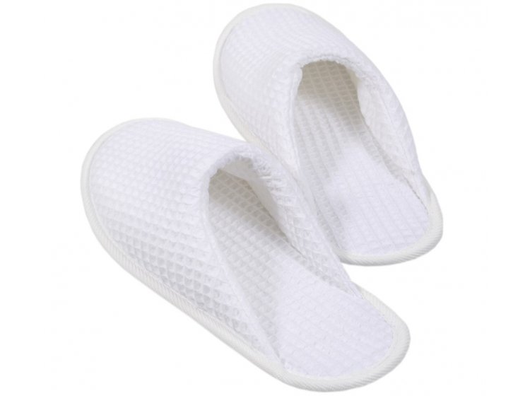 Тапочки вафельные Lotus Home. Waffle white