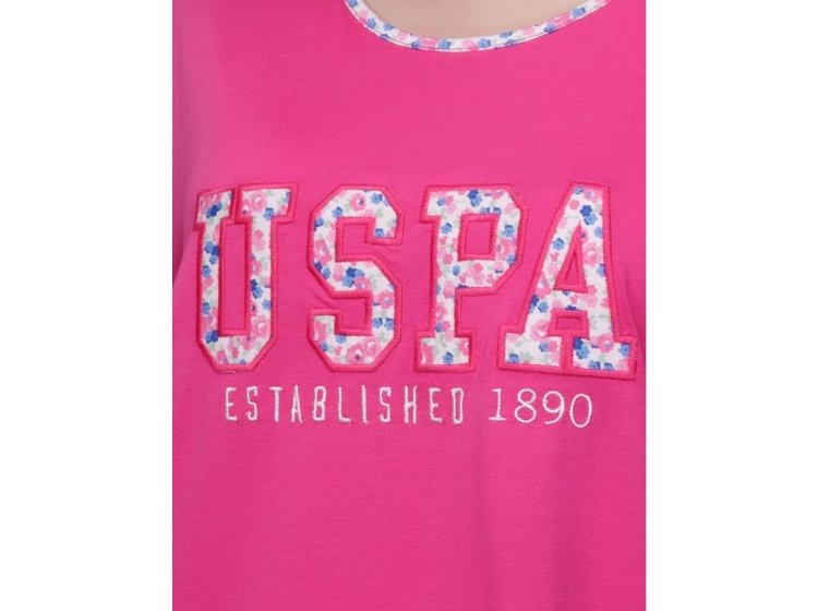 Домашний комплект U.S. Polo Assn. 15601 Футболка и бриджи фукcия