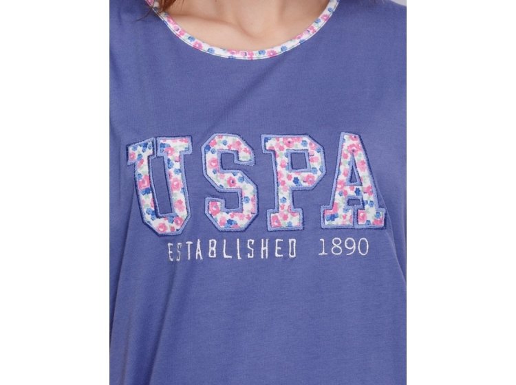 Домашний комплект U.S. Polo Assn. 15601 Футболка синяя и бриджи