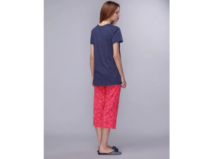 Домашний комплект U.S. Polo Assn. 15662 Футболка синяя и бриджи