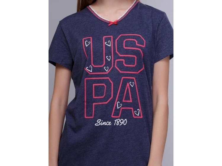 Домашний комплект U.S. Polo Assn. 15662 Футболка синяя и бриджи