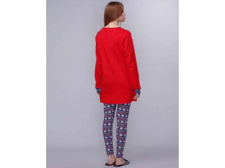 Пижама женская хлопковая U.S. Polo Assn. 15521 красно-синяя