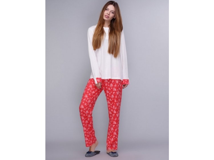 Пижама женская U.S. Polo Assn. 15110 молочно-кораллового цвета