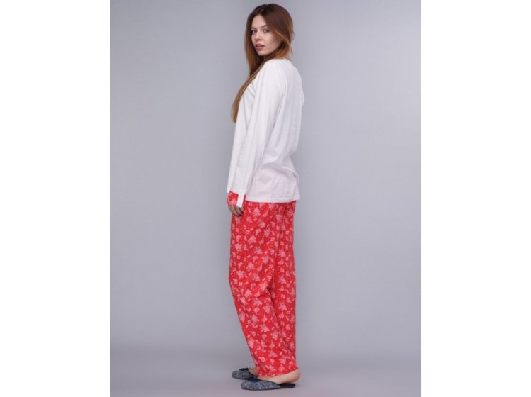 Пижама женская U.S. Polo Assn. 15110 молочно-кораллового цвета