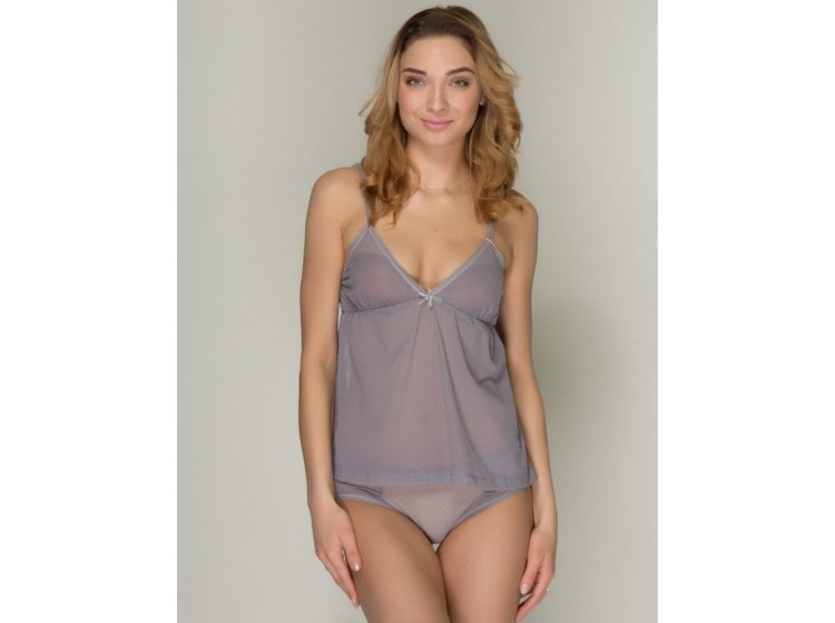 Комплект U.S. Polo Assn. Майка и бикини 61003 серого цвета