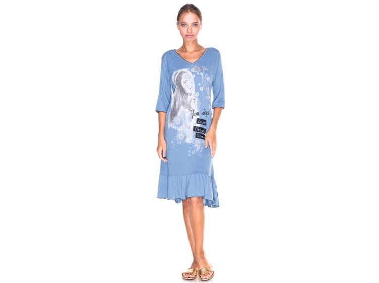 Туника Sccalla. Вискоза 2103 голубого цвета