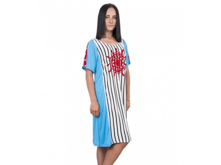 Туника Sccalla. Вискоза 2114 голубая вставка