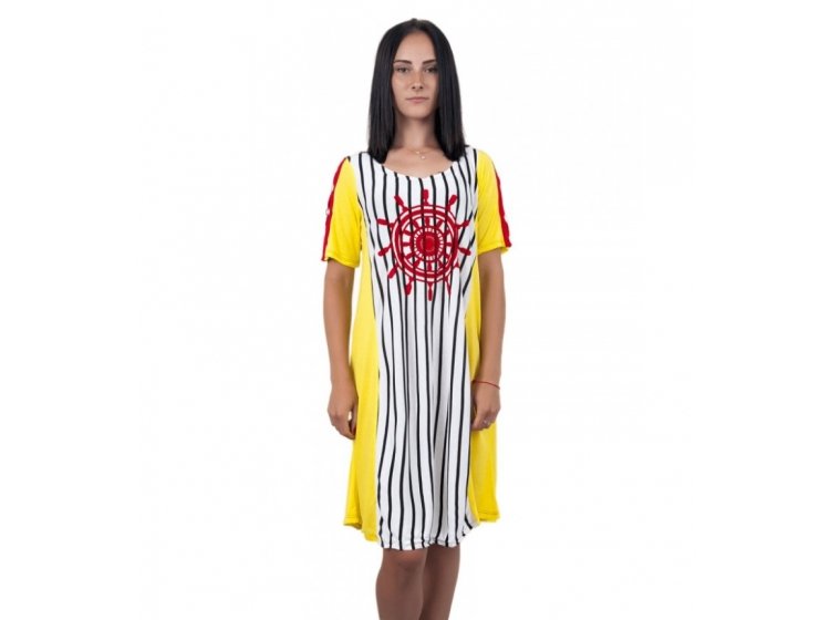 Туника Sccalla. Вискоза 2114 желтая вставка