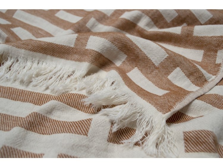 Полотенце жаккардовое Buldans. Palmira tobacco табачного цвета