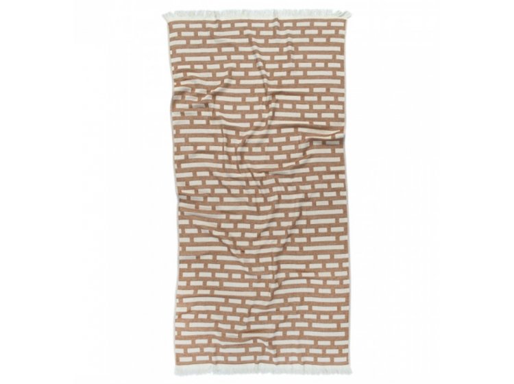 Полотенце жаккардовое Buldans. Palmira tobacco табачного цвета