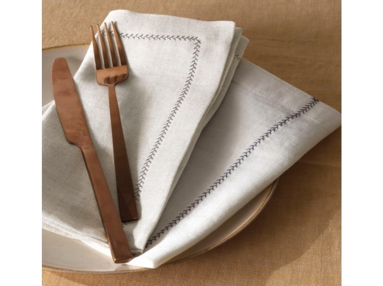 Набор кухонных салфеток Lotus Home. Benna off white кремового цвета