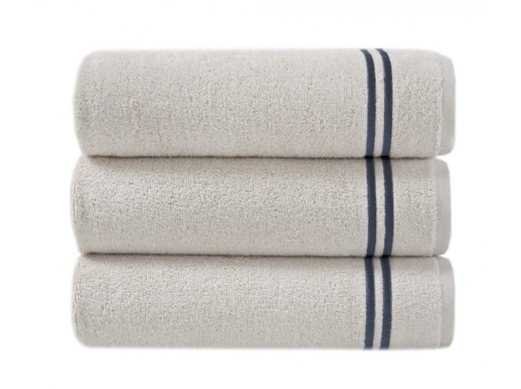 Махровые полотенца MieCasa. Milano bej-lacivert с вышивкой