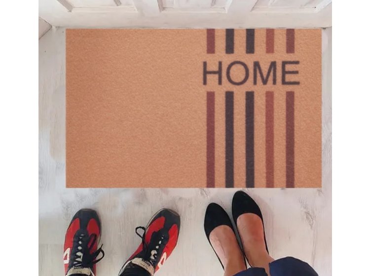 Коврик придверный IzziHome. Perla Kapi Paspasi Bej Home Gizgili