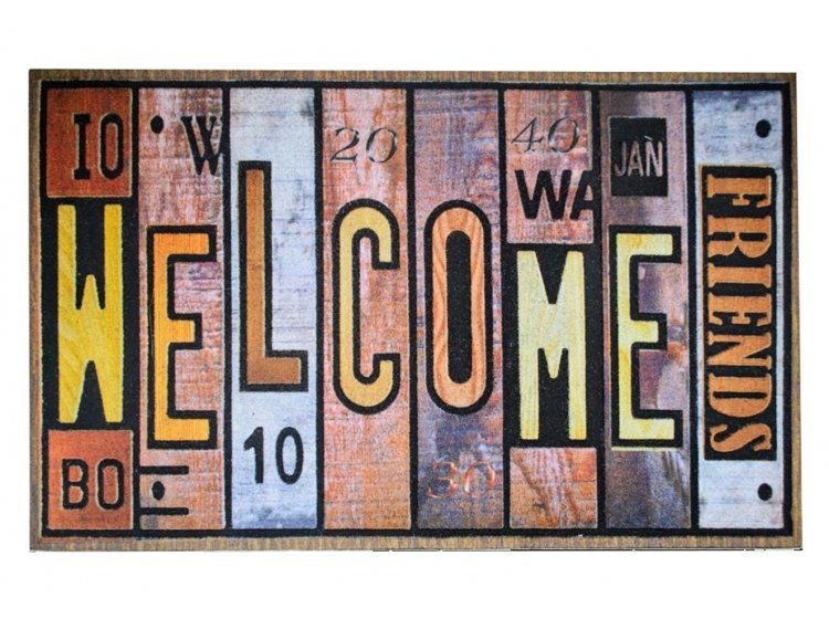 Коврик придверный IzziHome. Mozaik Friends 8857-02