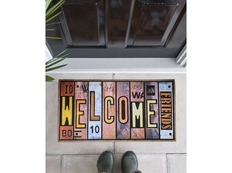 Коврик придверный IzziHome. Mozaik Friends 8857-02