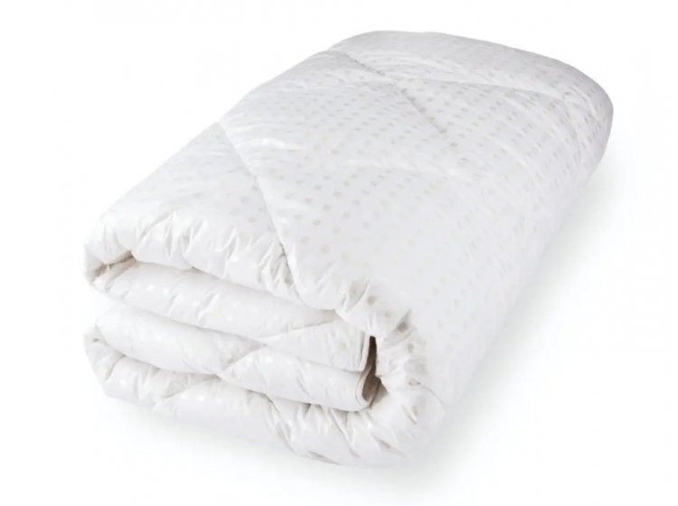 Одеяло зимнее ТЕП. Лебяжий пух в тике, металлизированная печать – квадрат