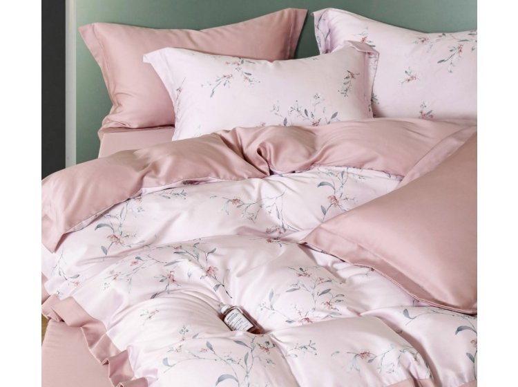 Постельное белье Home Line. Тенсел Орхідея рожева
