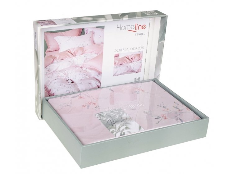 Постельное белье Home Line. Тенсел Орхідея рожева. Упаковка