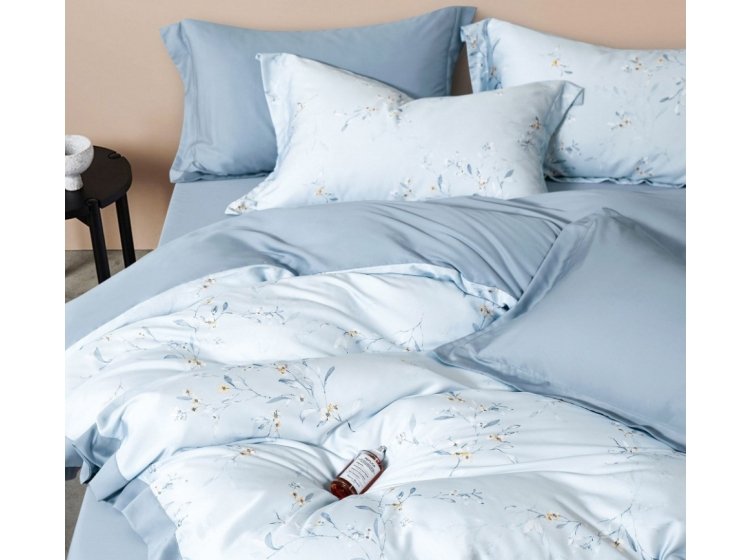Постельное белье Home Line. Тенсел Орхідея синій